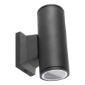 Aigostar - Utomhusvägglampa 2xGU10/35W/230V IP65 svart rund