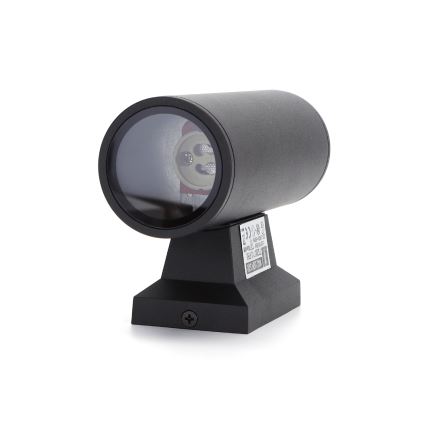 Aigostar - Utomhusvägglampa 2xGU10/35W/230V IP65 svart rund