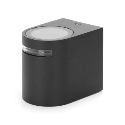 Aigostar - Vägglampa för utomhusbruk 1xGU10/35W/230V svart IP54