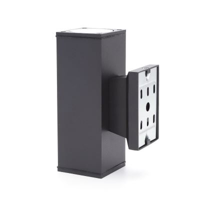 Aigostar - Vägglampa för utomhusbruk 2xGU10/230V svart IP65 vinklat