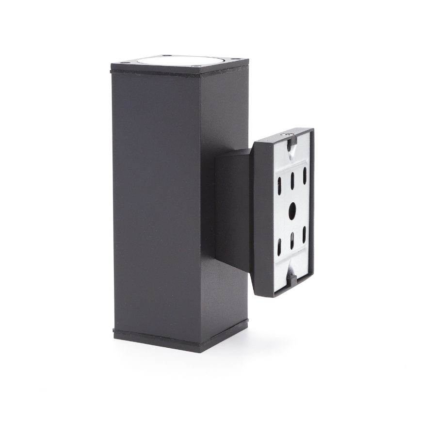 Aigostar - Vägglampa för utomhusbruk 2xGU10/230V svart IP65 vinklat