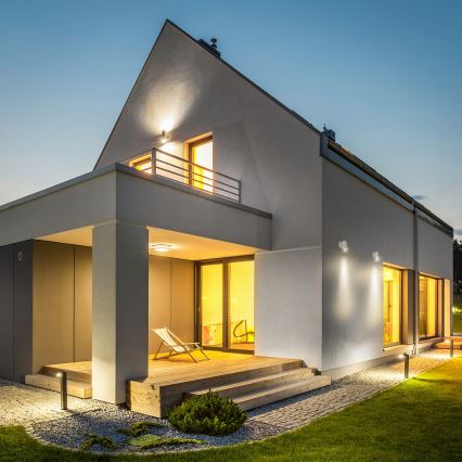 Aigostar - Vägglampa för utomhusbruk 2xGU10/230V vit IP65 vinklat