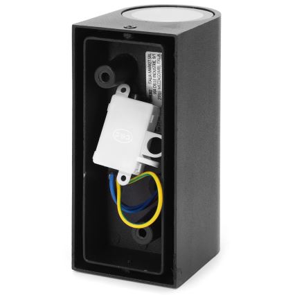 Aigostar - Vägglampa för utomhusbruk 2xGU10/35W/230V svart IP54
