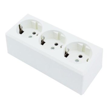 Aigostar - Vägguttag 3Z SCHUKO 250/16A