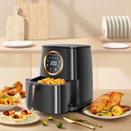 Aigostar - Varmluftsfritös 1400W/230V 4,2l svart