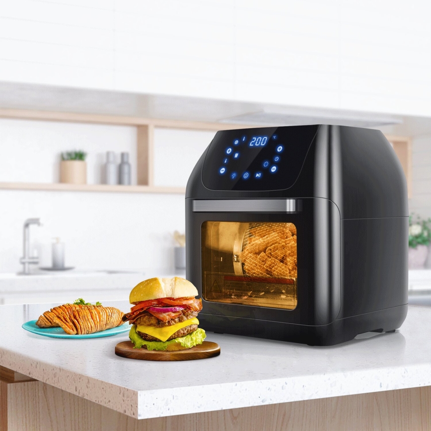 Aigostar - Varmluftsugn 1400W/230V 12l svart