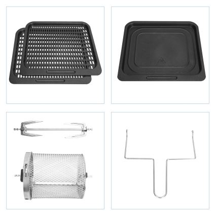 Aigostar - Varmluftsugn 1400W/230V 12l svart