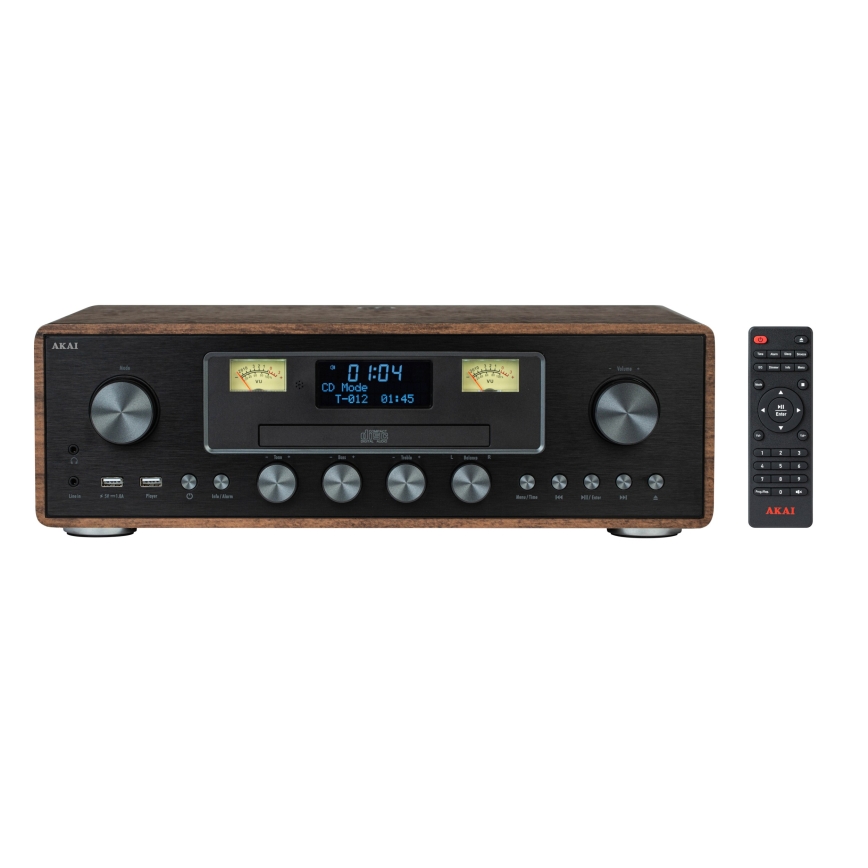 AKAI AM-100 RHAPSODY - Mikrosystem med CD/FM/DAB/AUX/USB/MP3 40W/230V + fjärrkontroll