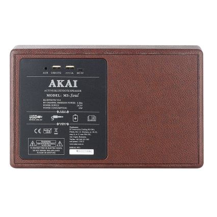 AKAI M3 SOUL COFFEE - Trådlös högtalare 20W/6000 mAh