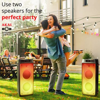 AKAI PARTY BOX 810 - Trådlös högtalare 65W/230V 5000 mAh + fjärrkontroll