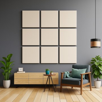 Akustikpanel SILENCE 58x58 cm krämfärgad