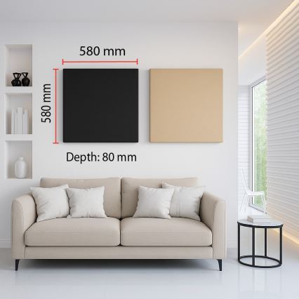 Akustisk panel SILENCE 58x58 cm beige