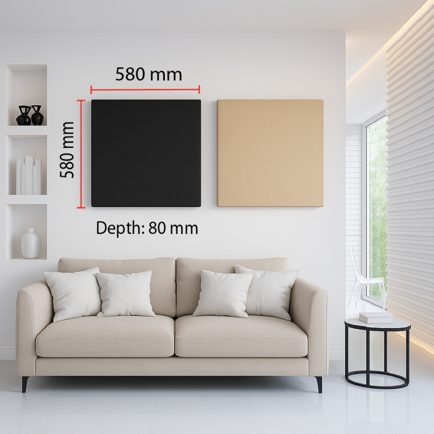 Akustisk panel SILENCE 58x58 cm beige