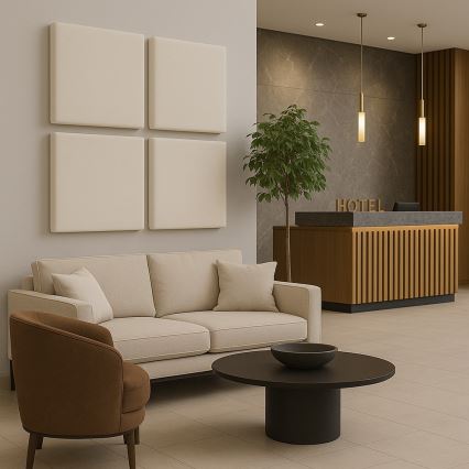 Akustisk panel SILENCE 58x58 cm grädde