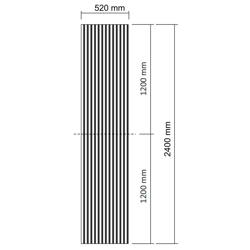 Akustisk väggpanel VASALUND 240x52 cm valnöt