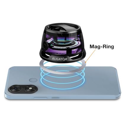 Aligator ABSMB01 - Magnetisk högtalare för MagSafe Mini Beat, 400 mAh, svart