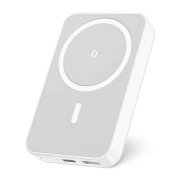 Aligator AMS04WT - Powerbank med trådlös Qi- och MagSafe-laddning, 10000 mAh, 15 W Power Delivery, svart