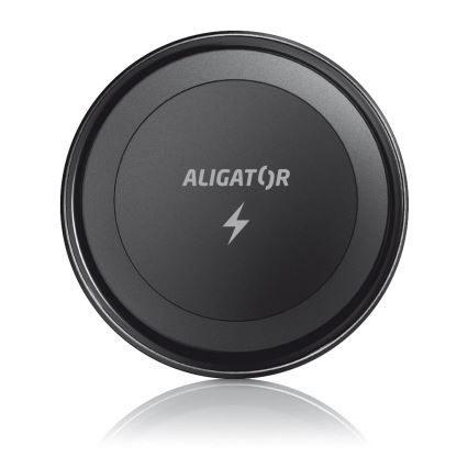 Aligator AMS05BK - Magnetisk bilhållare för mobil med 15 W Qi trådlös laddning och MagSafe, svart