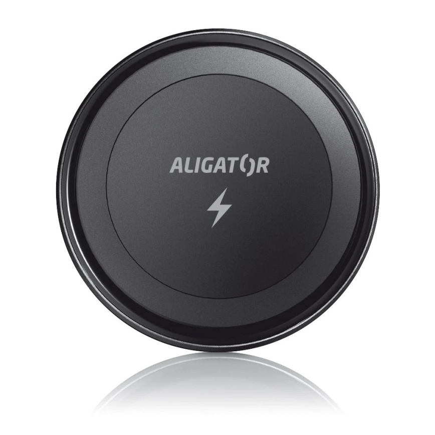 Aligator AMS05BK - Magnetisk bilhållare för mobil med 15 W Qi trådlös laddning och MagSafe, svart