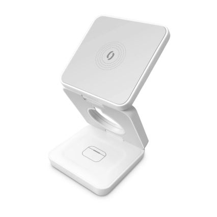 Aligator AMS09WT - Trådlös MagSafe 3-i-1 laddningsstation 15 W vit