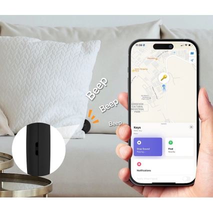 Aligator APD001 - Life Tag lokaliserare 1xCR2032 IP65 svart