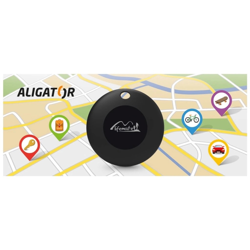 Aligator APD001 - Life Tag lokaliserare 1xCR2032 IP65 svart
