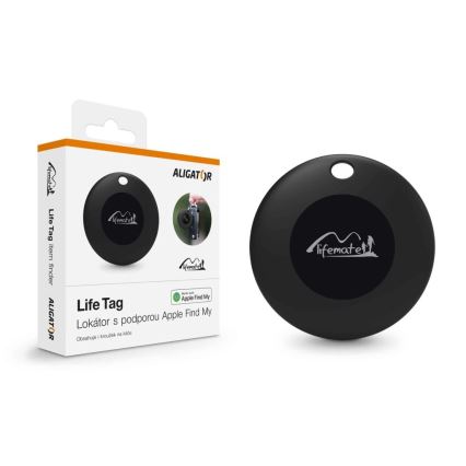 Aligator APD001 - Life Tag lokaliserare 1xCR2032 IP65 svart