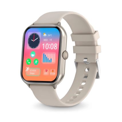 Aligator AW10SR - smartklocka Watch GO 220 mAh IP67 krämvit