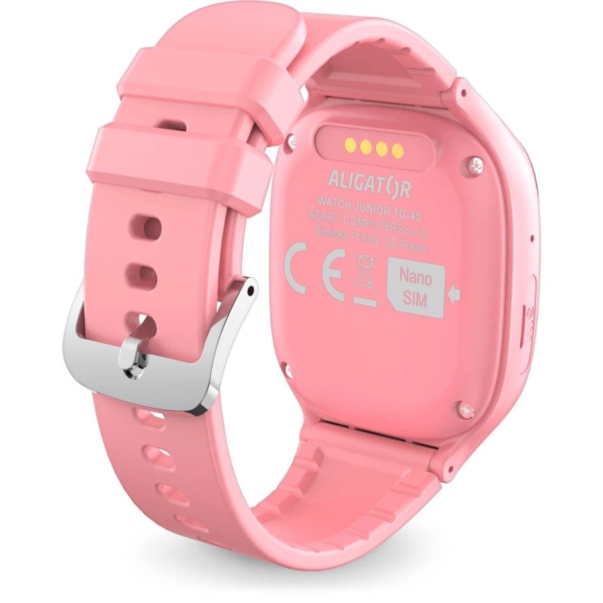 Aligator AW11PK - smartklocka Watch Junior 2 450 mAh IP67 Wi-Fi rosa