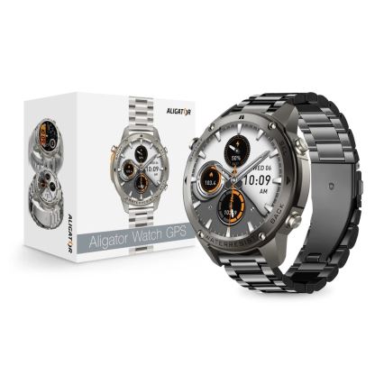 Aligator AW12BK - Smartklocka GPS 500 mAh IP69K svart