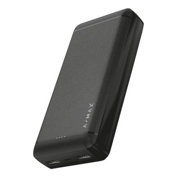 Aligator AX0004 - Powerbank A-MAX 20000 mAh 3,7 V svart