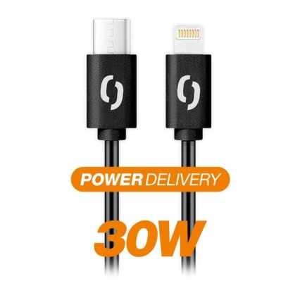 Aligator DATKP56 - USB-kabel USB-C / Lightning 30W Power Delivery 0,5 m svart