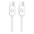 Aligator DATKP59 - USB-kabel USB-C till USB-C, 65 W Power Delivery, 2,5 m, vit