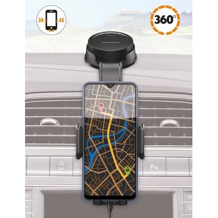 Aligator HA25 - Mobilhållare för bil med flexibel arm, svart