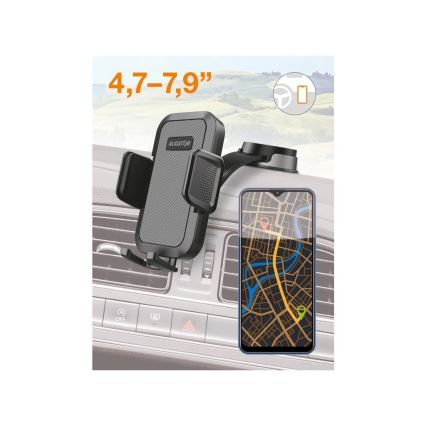 Aligator HA25 - Mobilhållare för bil med flexibel arm, svart