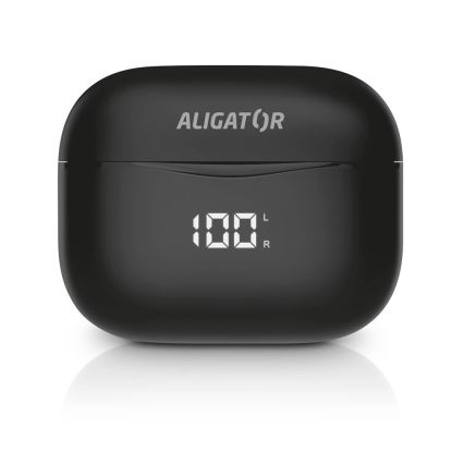 Aligator TWS06 - Trådlösa hörlurar Pods PRO 3 200 mAh + 2x 30 mAh IP30 svart