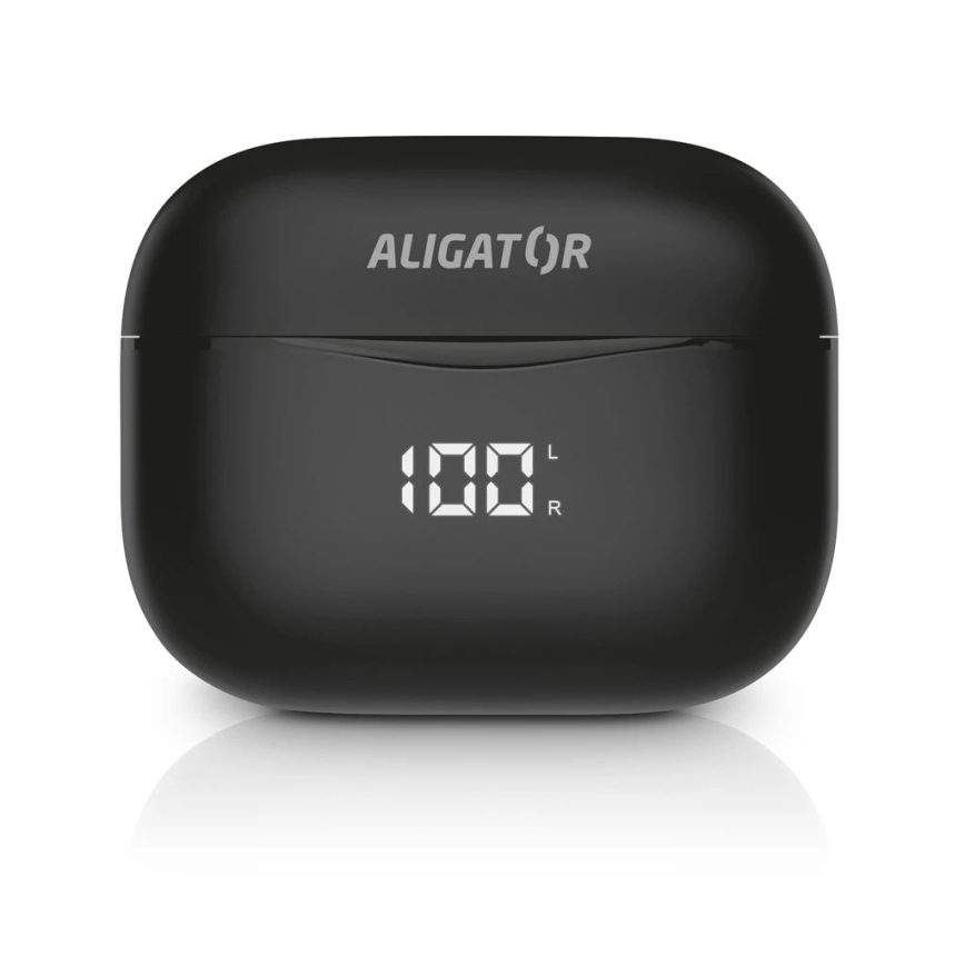 Aligator TWS06 - Trådlösa hörlurar Pods PRO 3 200 mAh + 2x 30 mAh IP30 svart