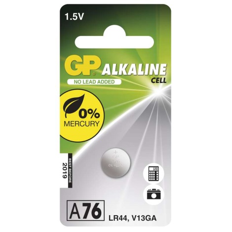 Alkaliska knappcellsbatterier A76 GP ALKALINE 1,5V/110 mAh