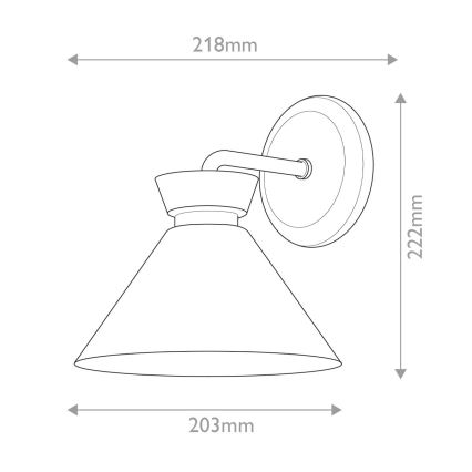 Alora Mood - Vägglampa HALSTON 1xE14/40W/230V svart