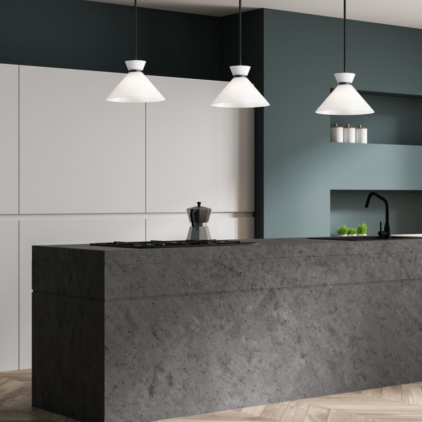 Alora Mood - Taklampa på stång HALSTON 1xE27/60W/230V svart