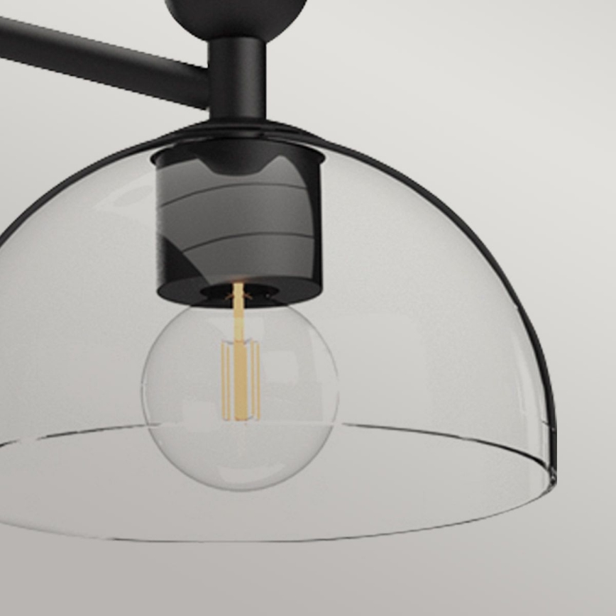 Alora Mood - Taklampa med stång JUDE 3xE27/60W/230V svart