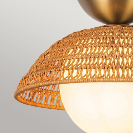 Alora Mood - Takpendel på stång PERTH 1xE27/60W/230V Ø 37,5 cm guldfärgad