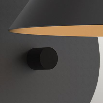 Alora Mood - Vägglampa REMYCK 1xE27/60W/230V svart