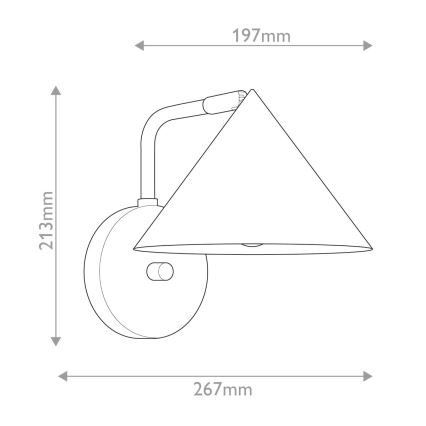 Alora Mood - Vägglampa REMYCK 1xE27/60W/230V svart
