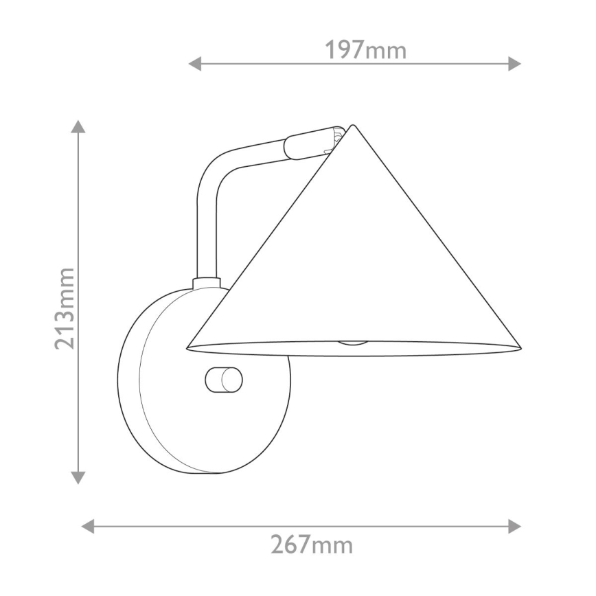 Alora Mood - Vägglampa REMYCK 1xE27/60W/230V guld