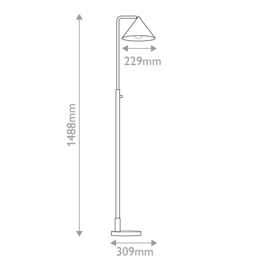 Alora Mood - Golvlampa REMYCK 1xE27/60W/230V svart