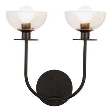 Alora Mood - Vägglampa SYLVIA 2xE14/40W/230V svart