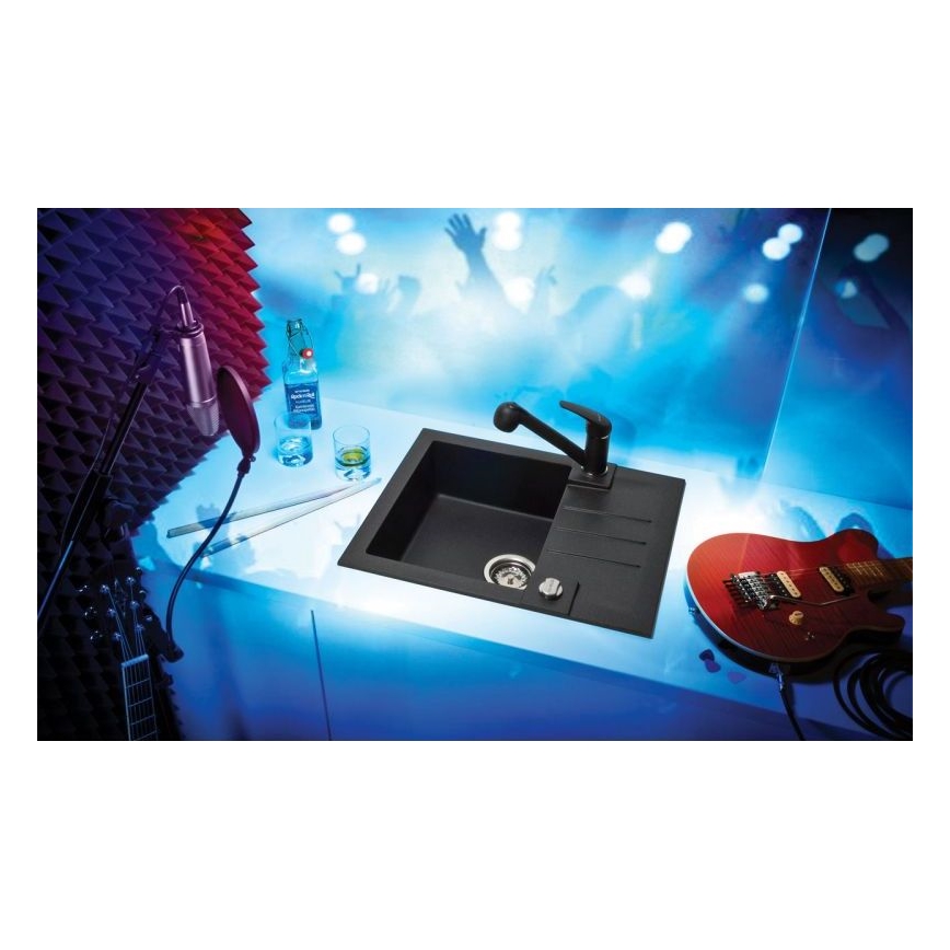 ALVEUS 1090951 - Diskho för kök ROCK 59,5x47,5 cm granit/svart