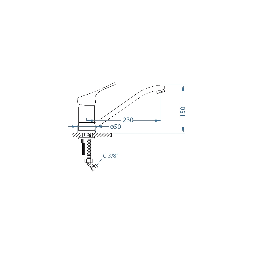 ALVEUS 1091137 - Vaskkran RIVIERA 14,8 cm skinande krom