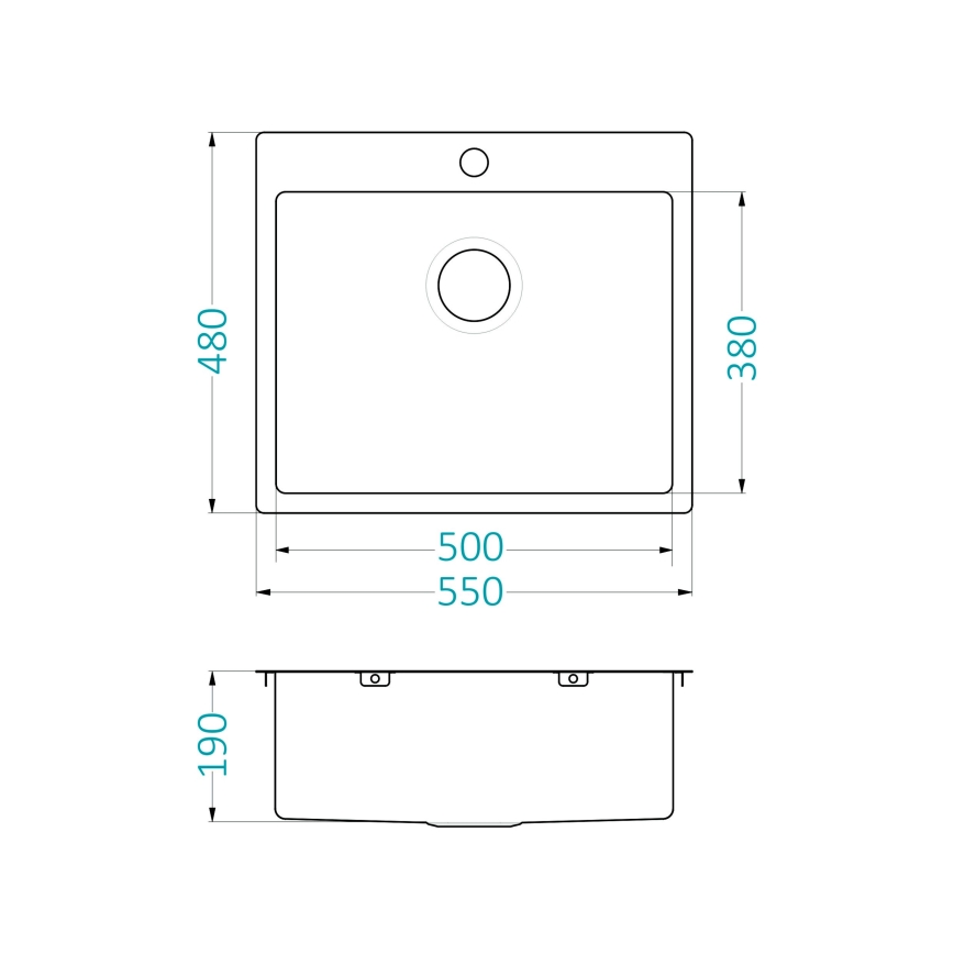 ALVEUS 1124382 - Diskho för kök QUARTO 55x48 cm satin